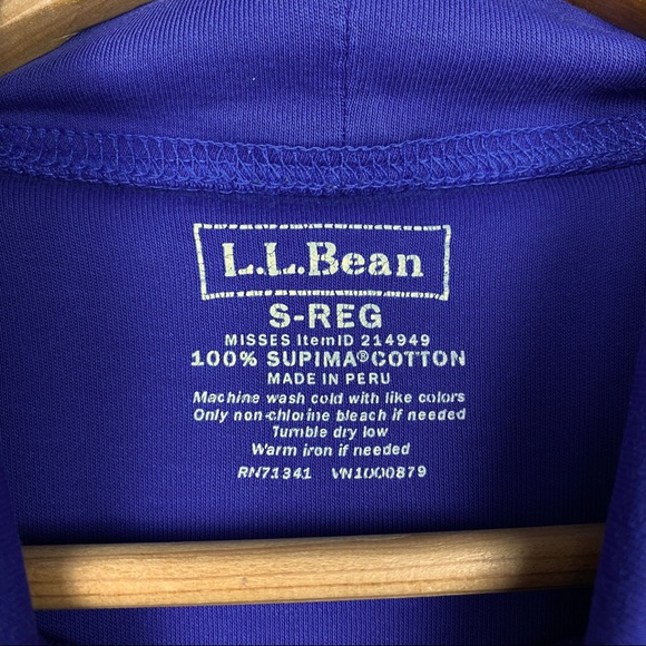 L.L. Bean Interlock Turtleneck Supima Cotton Comfy Stretch Long Sleeve Tee Shirt - Picture 6 of 9